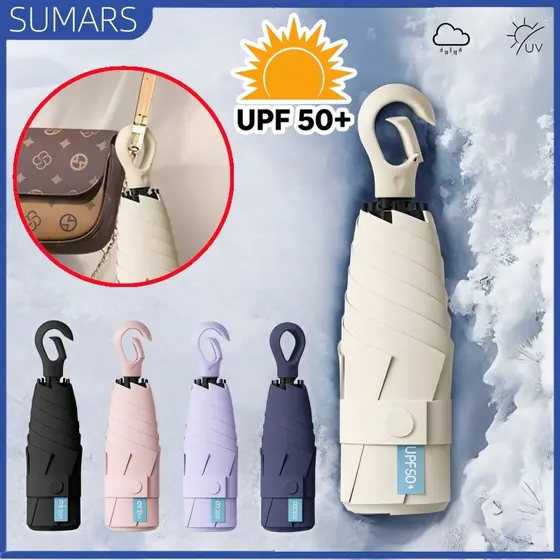 Guarda-Chuva Pequeno Portátil Blackout UV Ultraleve Proteção Solar UV-Pode Ser Pendurado