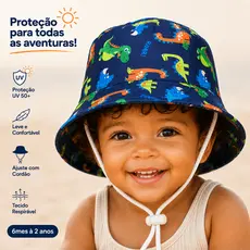 chapéu bucket bebê recem nascido infantil Menino Menina Praia casual proteção solar  Uv Dino Tubarão
