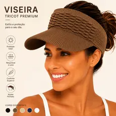 Viseira Feminina Para Rabo De Cavalo Aba Larga Proteção Solar UV para Praia para Corrida Caminhada