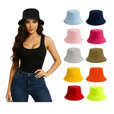 Chapéu Bucket Adulto Feminino Masculino Com Forro Boné De Praia Pescador Acampamento Proteção Solar