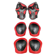 Kit Proteção Infantil Vermelho Joelheira Cotoveleira