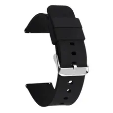 Pulseira Silicone Esportiva Preta 20mm 22mm Compativel Amazfit GTR Bip Stratos Galaxy Active Mormaii