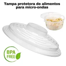 Tampa Para Microondas Protetora de Alimentos livre de BPA do Plástico 26 cm