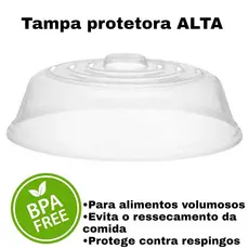 Tampa Protetora Para Microondas Alta Super Resistente livre de BPA