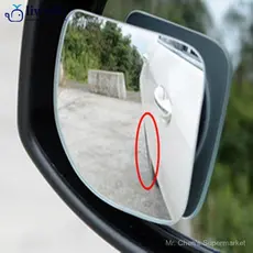 Conjunto de 2 espelhos retrovisores de ponto cego para motocicleta, ajustáveis em 360 graus, prata R5Y7