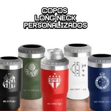 Copo Térmico de Time Porta Long Neck/Lata Personalizado 420ml