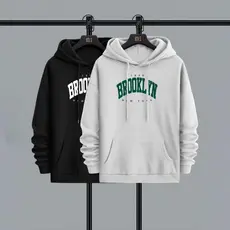 Kit 2 Blusa Moletom Masculino Brooklyn Casaco Frio Personalizado Agasalho Algodão Macio Confortável