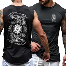 Regata Oversized Camiseta Machão Cavada Streetwear Estampado