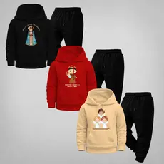 Kit 6 Peças Moletom Infantil Juvenil Menino Menina do 2 ao 16 Conjunto Calça e Blusa Canguru
