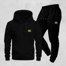 Conjunto Moletom Estampa Jamaica Copa do Mundo Blusa de Frio Masculina Feminina Bolso Canguru Capuz