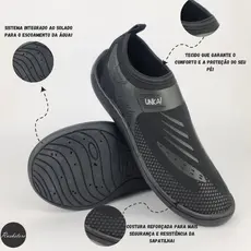 Sapatilha Aquática Neoprene Resistente à Água Solado Antiderrapante para Pesca Caiaque, Jetski  Treino de Perna