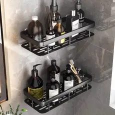 KIT 2 Suportes De Shampoo Prateleiras De Banheiro Sem Furo Retangular