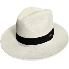 Chapéu Panamá Estilo Fedora Aba Larga Palha Sintética Unissex Moda Praia Samba Carioca Baiano