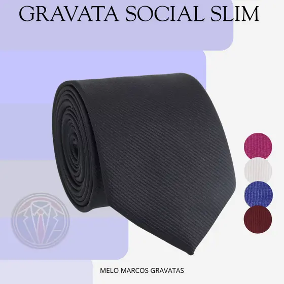 Gravata Slim Social Lisa Varias Cores Para Padrinho Noivo Casamento Congresso Trabalho Evento