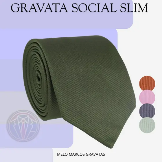 Gravata Social Lisa Slim Premium Para Noivo Padrinho De Casamento