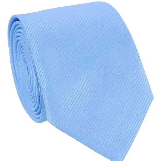 Gravata Social Slim Lisa Azul Bebê Casamento Padrinho Noivos