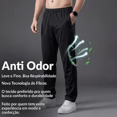 Calça Masculina Poliéster com Elastano Lisa para uso Casual Esporte Dia a Dia  Black Targ