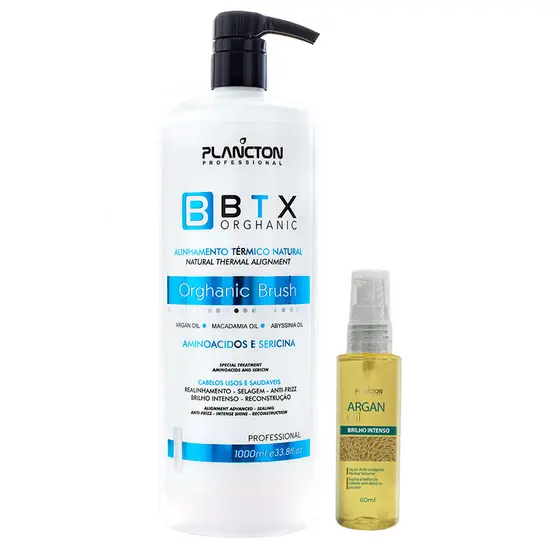 Btx Orghanic Brush 1lt + Óleo de Argan 60ml - Plancton Professional