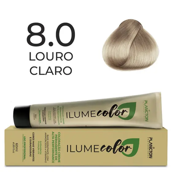 ILUME COLOR PLANCTON COLORAÇÃO - 8.0 LOURO CLARO - 60ml
