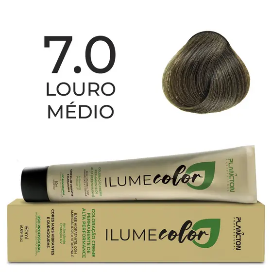 ILUME COLOR PLANCTON COLORAÇÃO - 7.0 LOURO MÉDIO - 60ml
