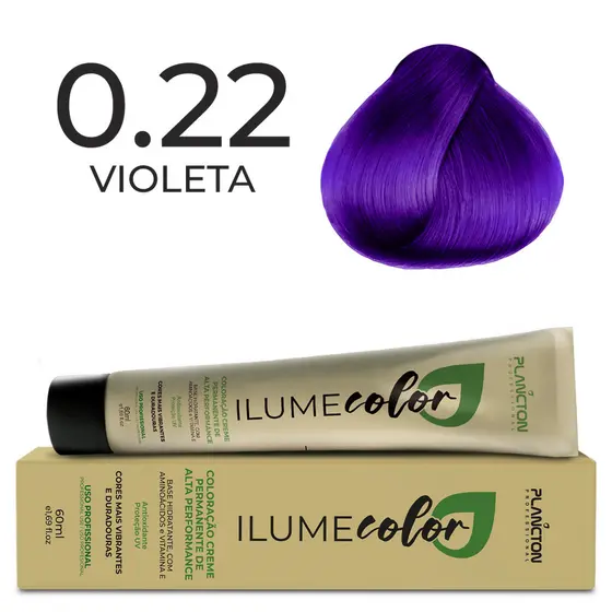 ILUME COLOR PLANCTON COLORAÇÃO - 0.22 VIOLETA - 60ml