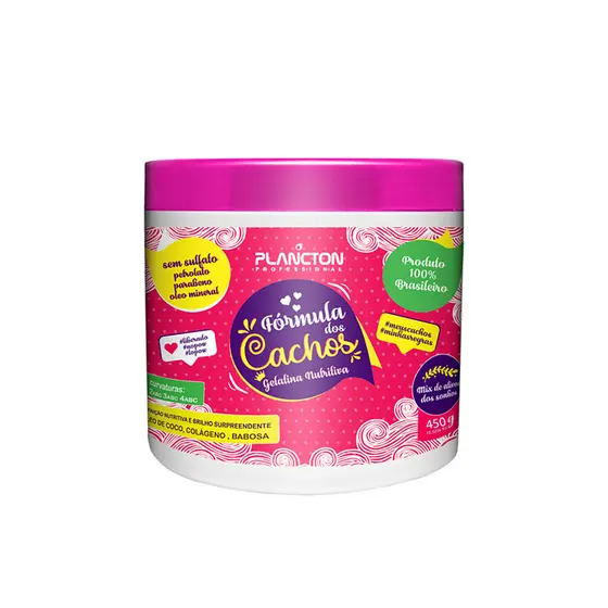 Fórmula dos Cachos - Gelatina Nutritiva 450g - Plancton Professional