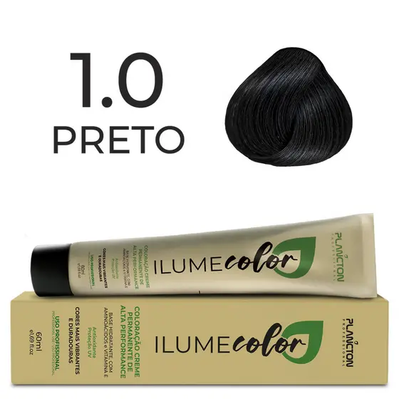 ILUME COLOR PLANCTON COLORAÇÃO - 1.0 PRETO - 60ml