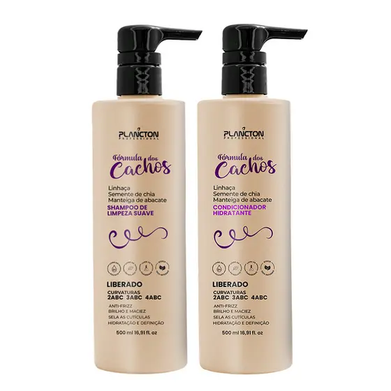 Nova Fórmula dos Cachos - Shampoo e Condicionador - Plancton Professional