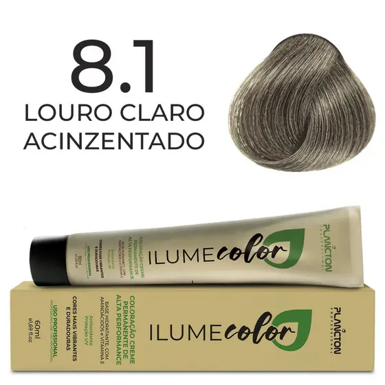 ILUME COLOR PLANCTON COLORAÇÃO - 8.1 LOURO CLARO ACINZENTADO - 60ml