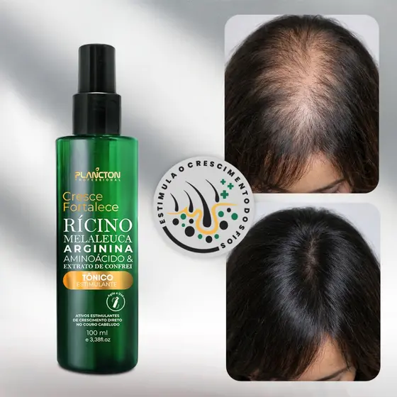 Tônico Ultra Crescimento Capilar Barba Sobrancelha Antiqueda Plancton 100ml