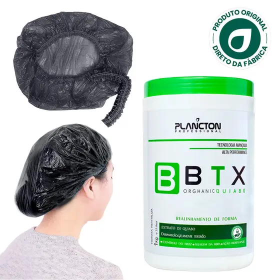 BTX Orghanic Quiabo 1Kg + Touca Plástica Grátis – Ação Condicionante Natural Profunda!