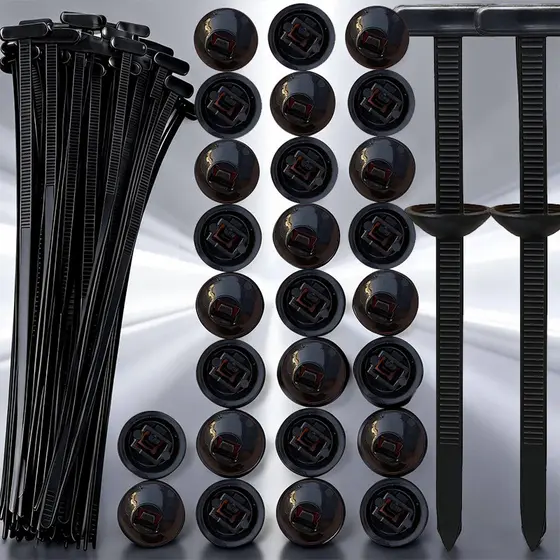 Kit Enforca Gato Abraçadeira de Nylon Presilhas Automotivas Fivela Nylon Fita Auto Travante para Uso Universal