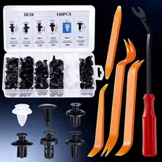 Kit 925/100 Peças Kit Peças Presilha Grampo Automotivo Reparo Universal Fascinadores, partes automobilísticas com chaves