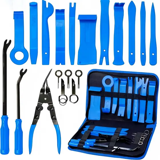5/19Pcs Jogo Espátulas Nylon Alicates Saca Grampos Presilhas Automotivo Saca Grampos Presilhas Automotivo