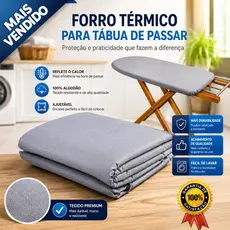 Forro Térmico Capa Para Tábua de Passar Com Espuma Reforçado Todos os Tamanho P M G