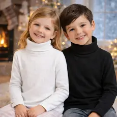 Blusa Térmica Cacharrel Peluciada Canelada  Gola Alta Infantil Inverno Frio