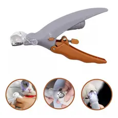 Kit 2 Cortador De Unha Pet Alicate Luz Led Cão Gatos Profissional