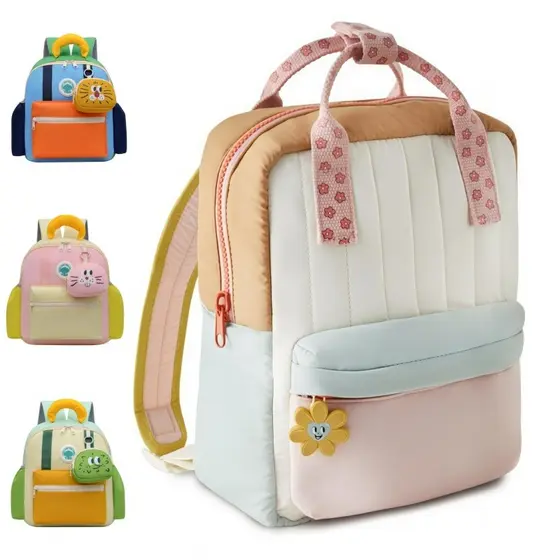 Mini Mochila Infantil Para Meninas De 2 A 4 Anos - Linda Flor De Girassol Pendurada Colorida
