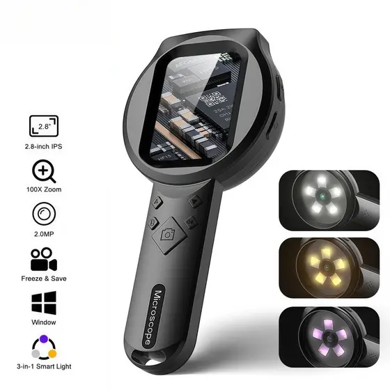 Lupa Digital Microscope T54 2.8 P/ Portador De Baixa Visão Preto 500 Mah