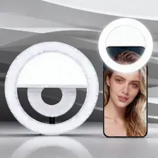 Anel Luminoso Para Celular Flash Selfie Mini Ring Light Clipe Anel Luz Pra Selfie Ring Light Flash Celular Universal