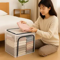 Caixa Organizadora de Roupa de Cama Toalha Mala Bolsa Organizador Multiuso para Casa e Quarto Resistente Ganhe Espaço