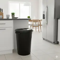Lixeira Cesto Preto Grande Joga Sujeira Reciclagem Papel Empresa Restaurante Balde Saco Papel