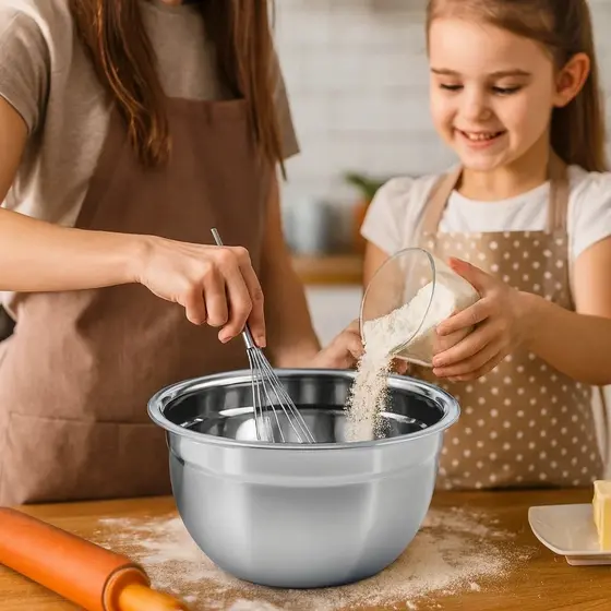 Tigela Inox Alumínio Vasilha Recipiente Salada Pote Culinário Misturar Bacia Mexer Massa Recheio
