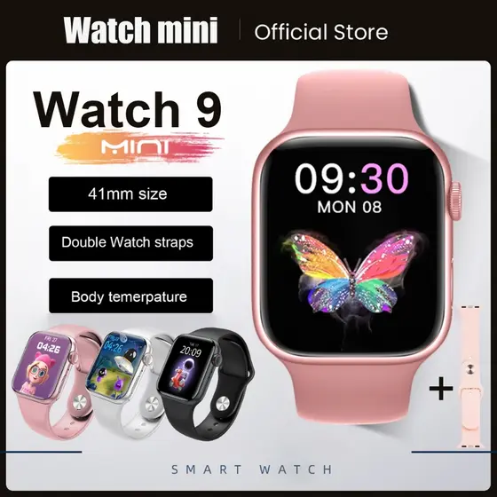 2024 Novo Smart Watch 9 mini 41mm 1,75 Monitor De Freqüência Cardíaca Botões Duplos Fazer Série 9