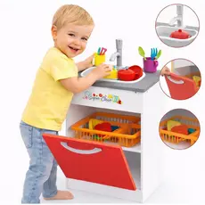 Brinquedo Pia Infantil MDF Kit Cozinha Completo Acessórios