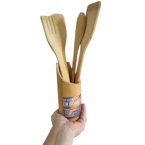 Conjunto de Utensílios em Bambu 5pçs livon 2568