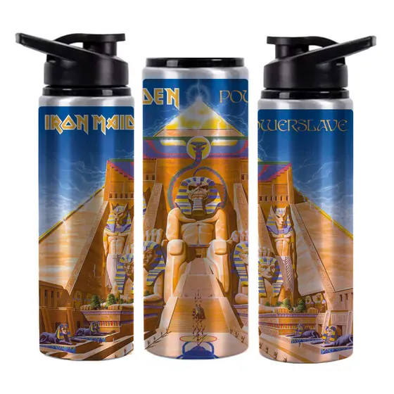 Squeeze IronMaiden PowerSlave Alumínio Brilhante 750mL Prata