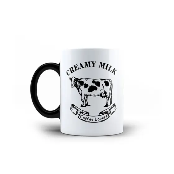 Caneca de Porcelana Vaquinha Leite Cremoso Coffee s2 325mL