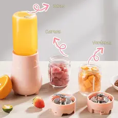 Mini Processador de Alimentos 3 em 1 Potente 300W Copo de Vidro Boros silicato 110V - A687