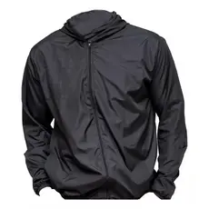 Corta Vento Jaqueta Masculina Com Capuz e Bolso e Ziper Cordão